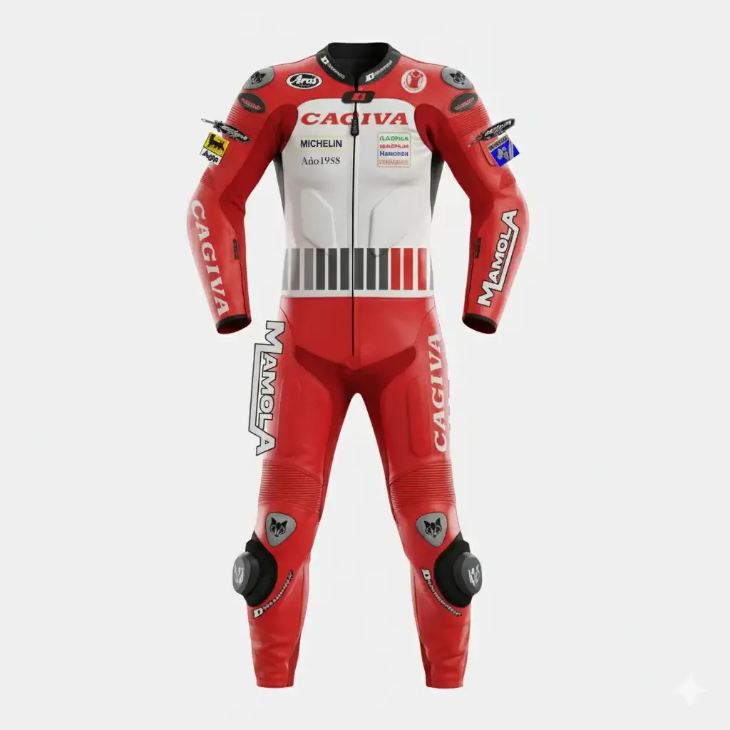 JD Women's One-Piece Race Suit – White & Red Classic