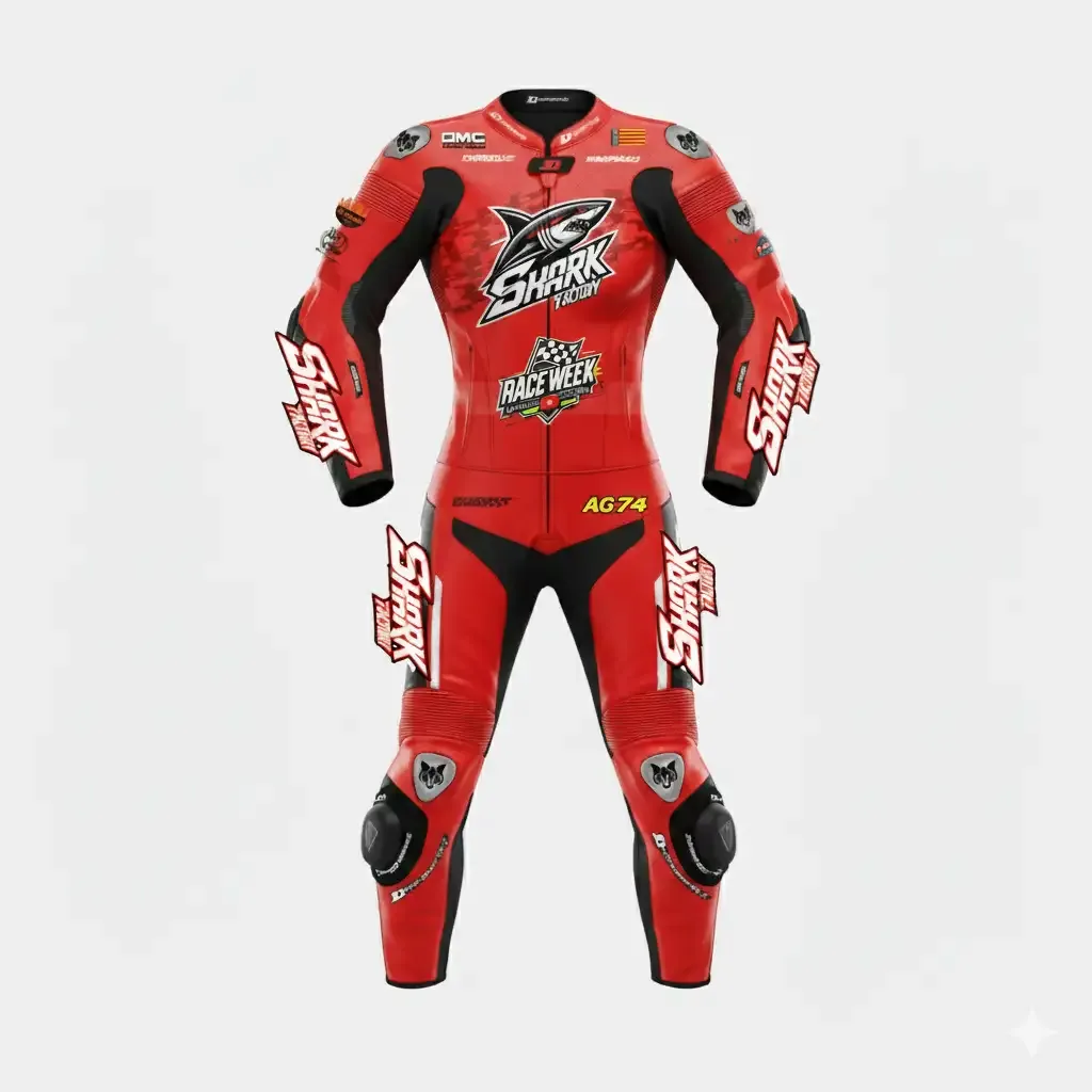 JD Women's One-Piece Race Suit – Red Shark