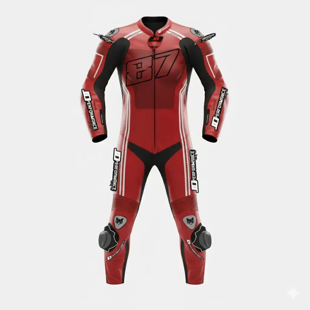 JD Women's One-Piece Race Suit – Crimson Stripe
