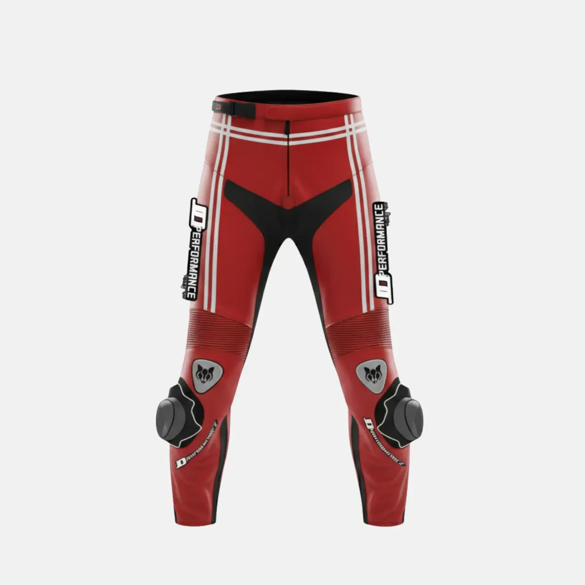 JD Men's Leather Race Pants – Crimson Stripe
