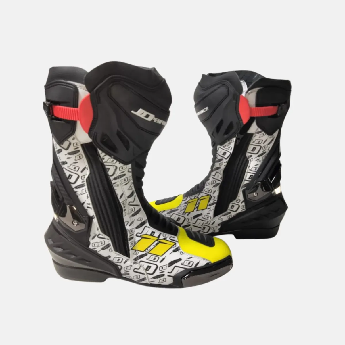 JD Performance Race Boots – Grey & Yellow