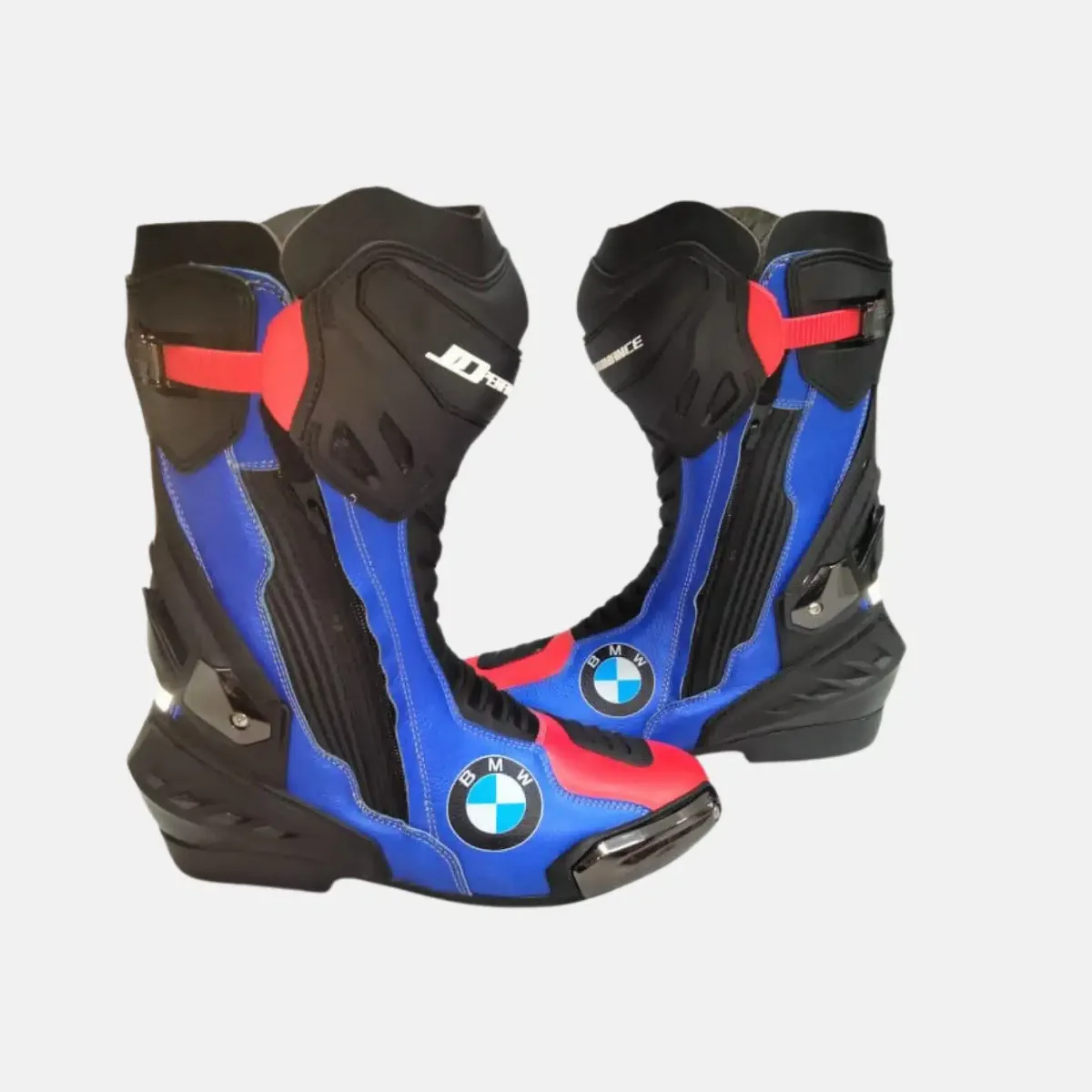 JD Performance Race Boots – Blue & Red Factory