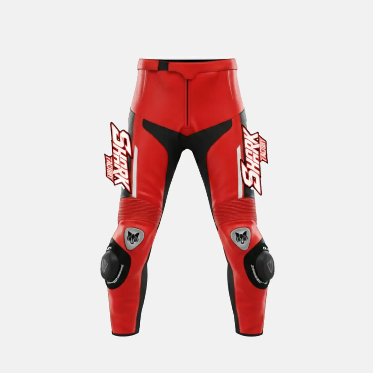 JD Men's Leather Race Pants – Red Shark