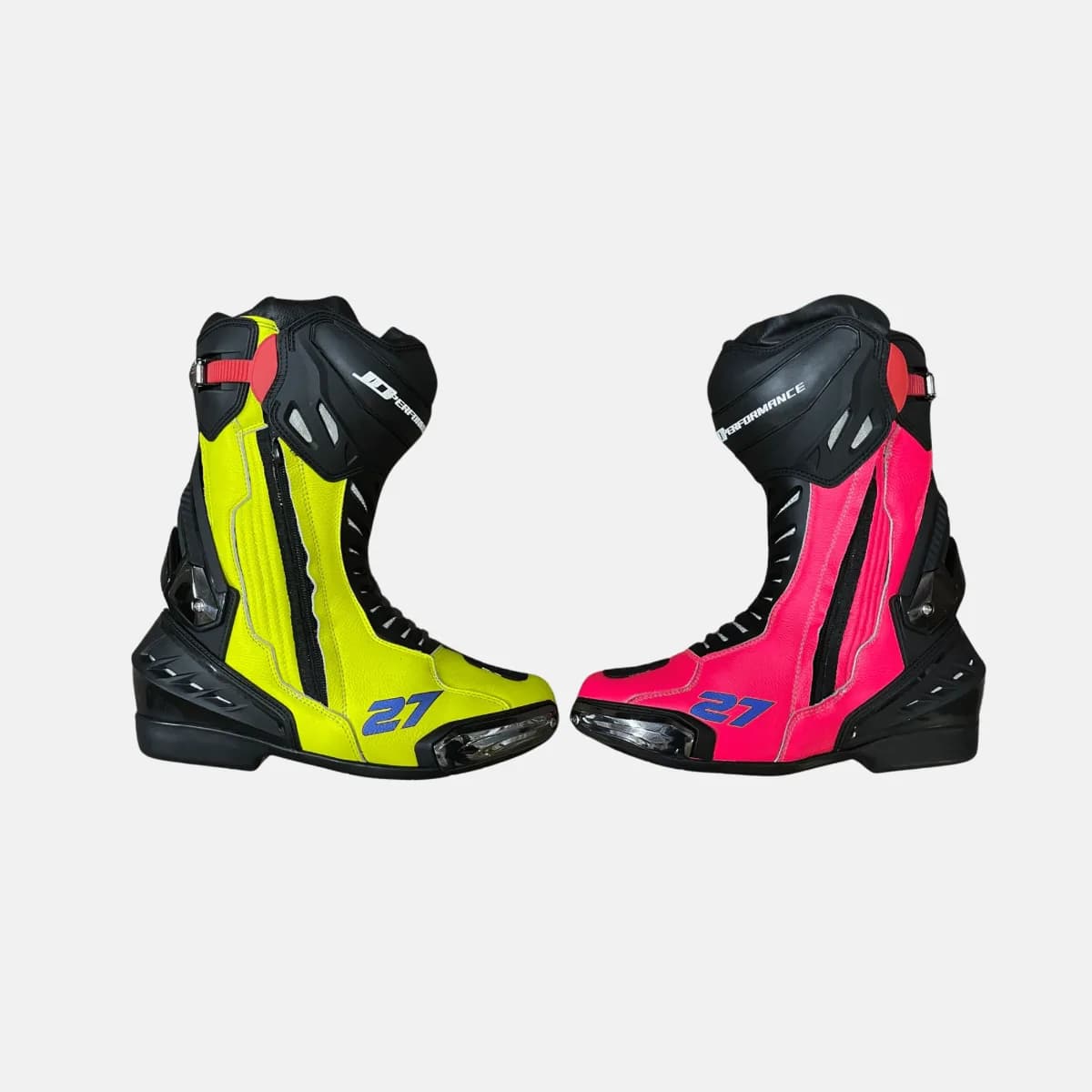 JD Performance Race Boots – Fluo Yellow & Pink