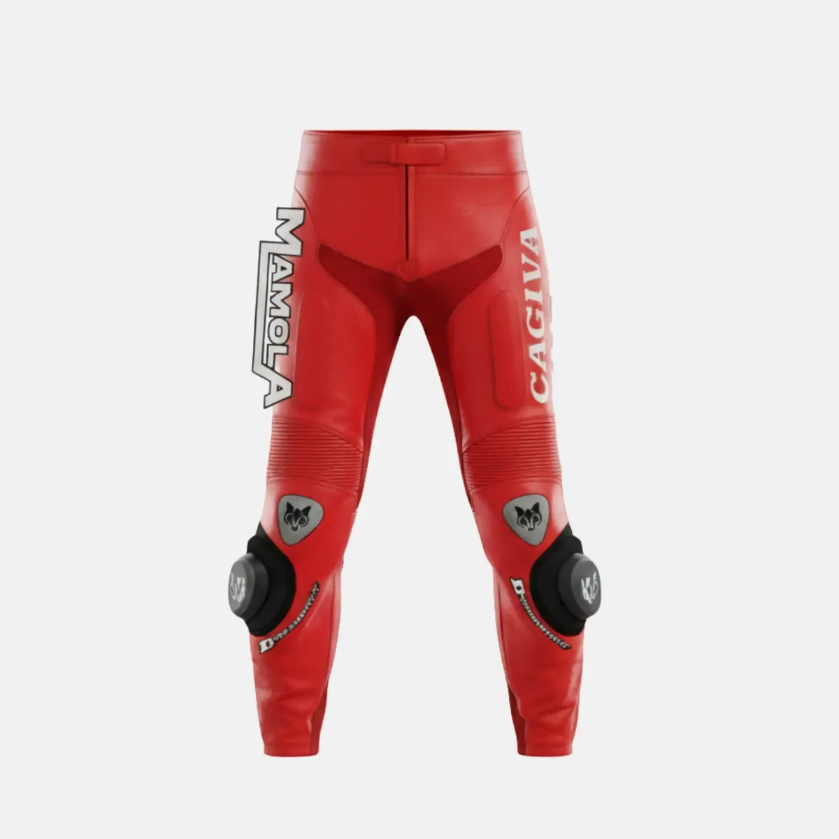 JD Men's Leather Race Pants – Red Classic