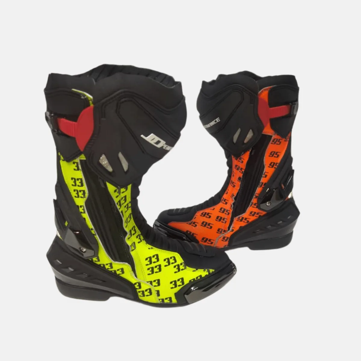 JD Performance Race Boots – Fluo Yellow & Orange