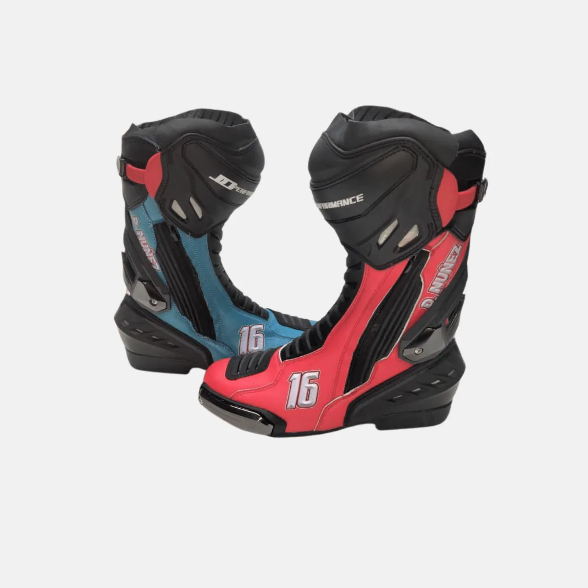 JD Performance Race Boots – Grey & Red