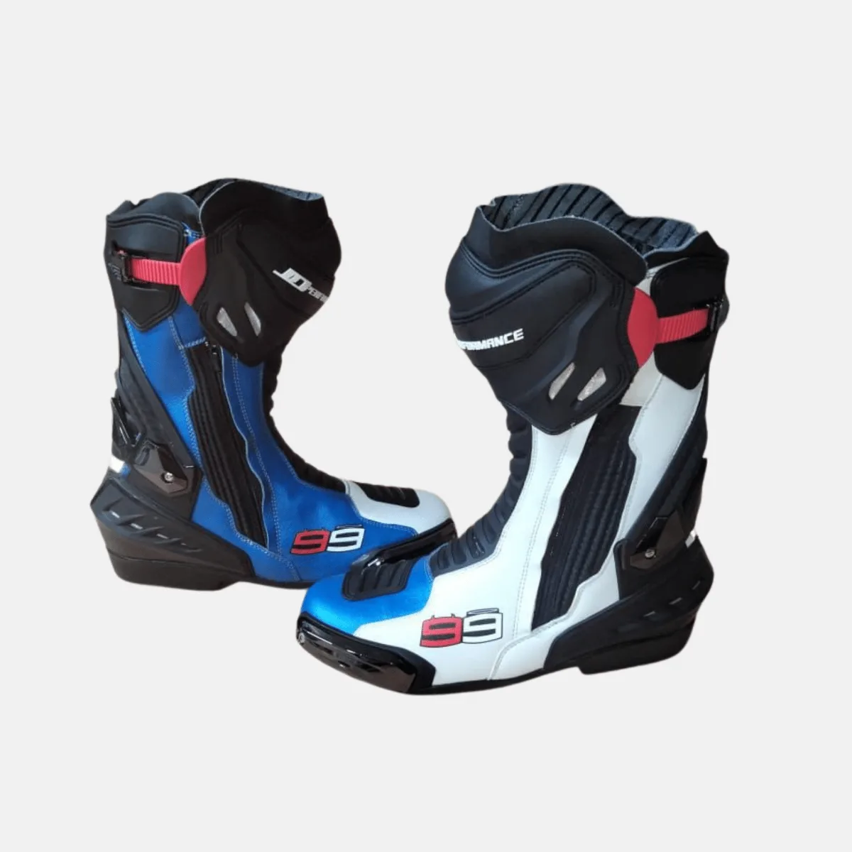 JD Performance Race Boots – Blue & White