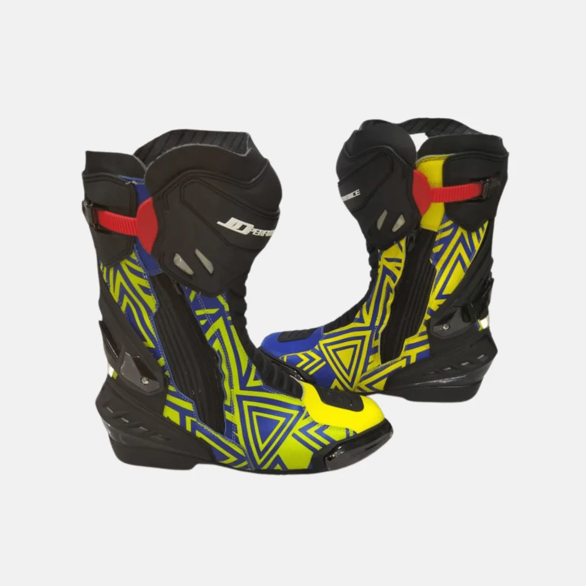 JD Performance Race Boots – Yellow Triangle
