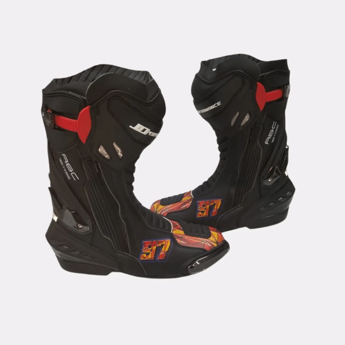 JD Performance Race Boots – Black Flame