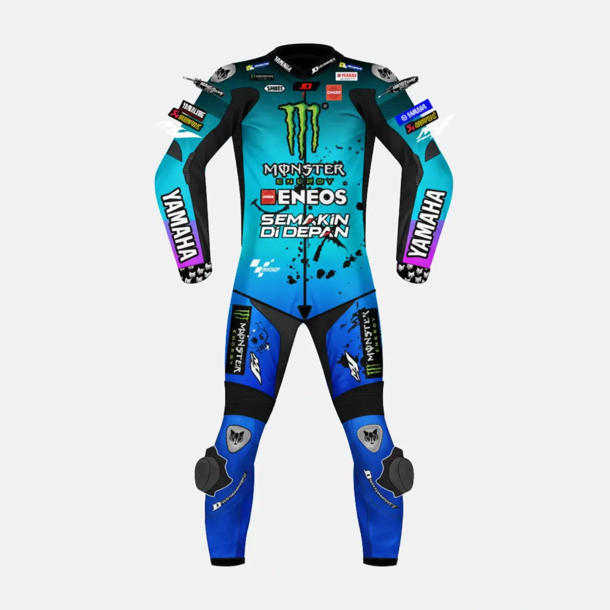 JD Men's One-Piece Race Suit – Teal Splash
