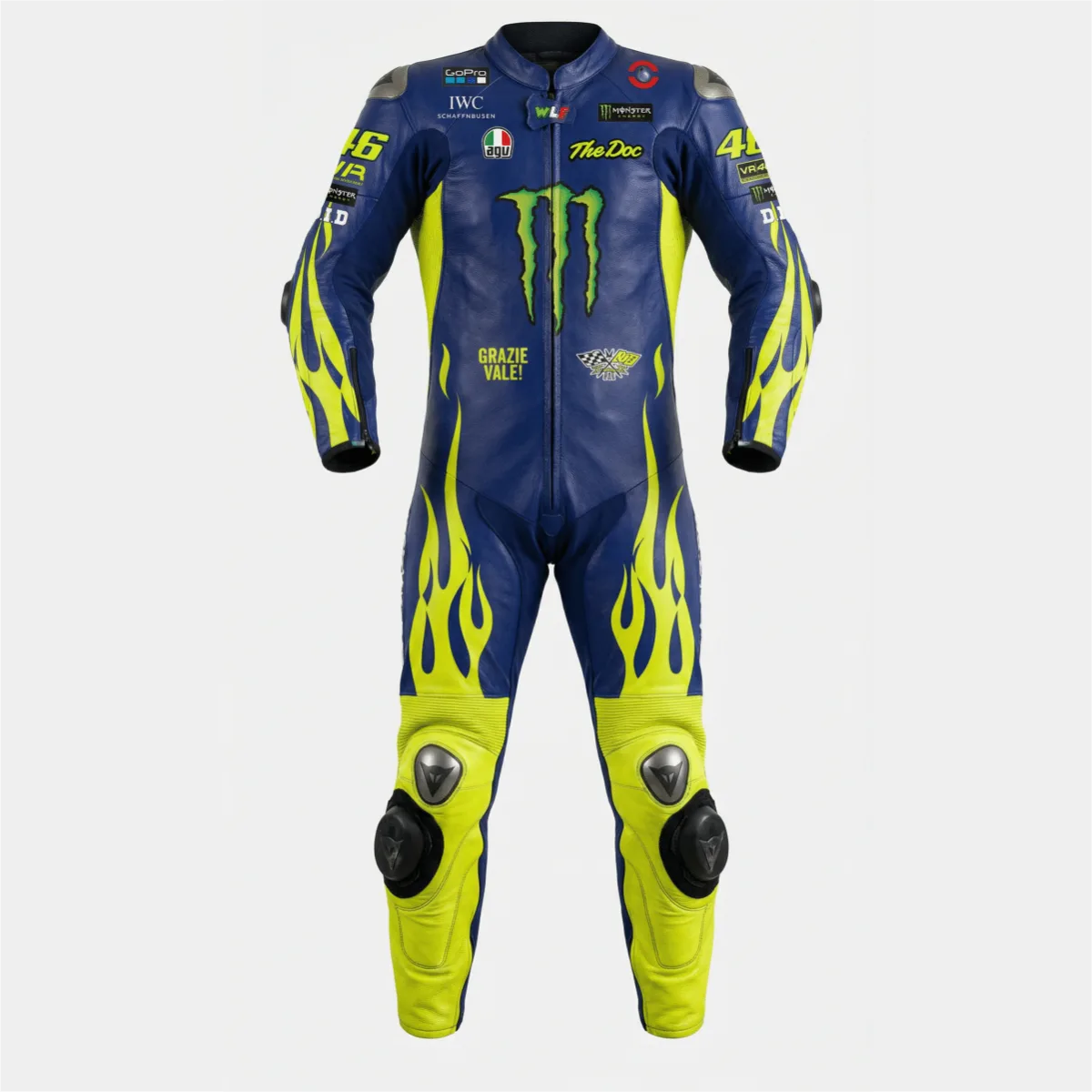 Blue Yamaha-Style MotoGP Racing Suit Replica